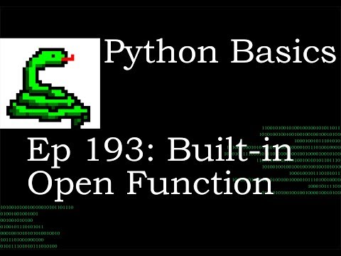 Python Basics Open Function