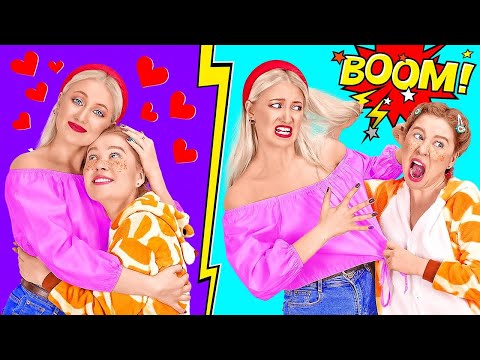 ÄLTERE SCHWESTER VS JÜNGERE SCHWESTER || Lustige und bekannte Geschwister-Geschichten auf 123 GO!