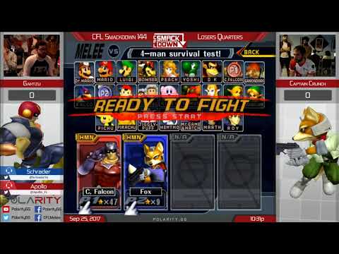 CFL Smackdown 144 Melee - Gahtzu (Falcon) vs CaptainCrunch (Fox) - Losers Quarters