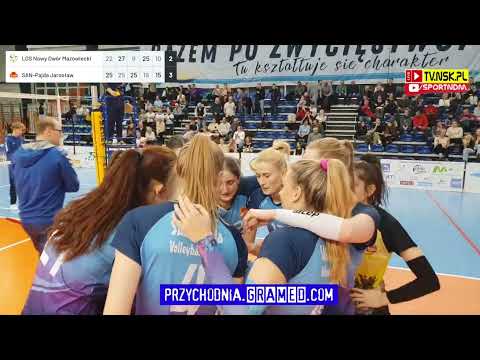 tv.nsk.pl [radość po wygranej] LOS Nowy Dwór Mazowiecki - SAN-Pajda Jarosław 2:3 2023-02-12 g. 16:00