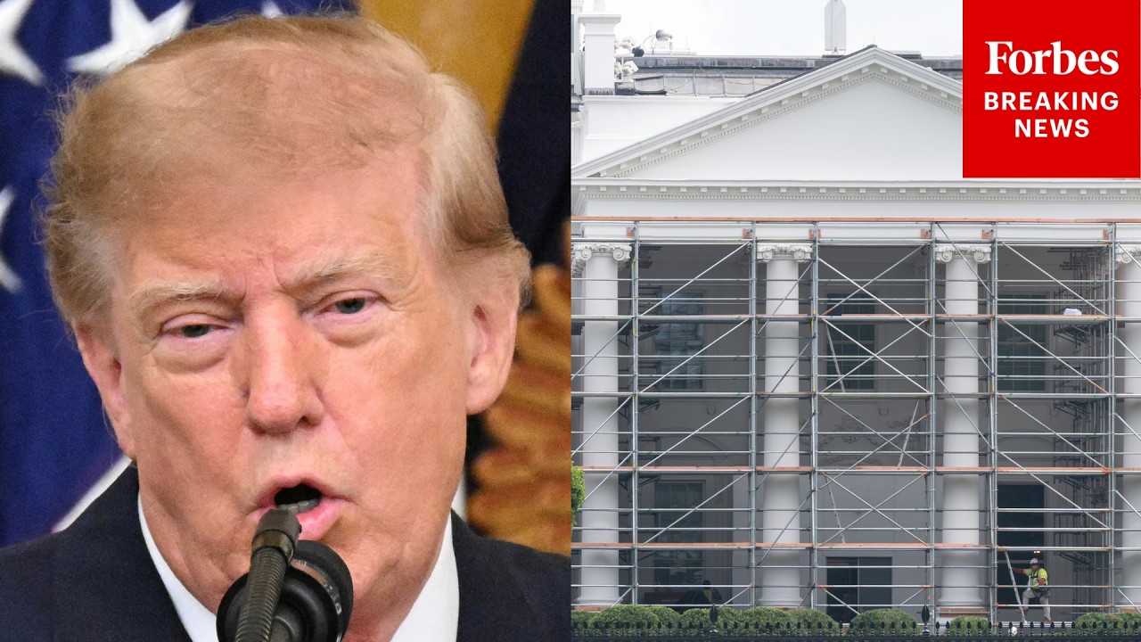 Trump describes White House exterior renovations during Columbus Day event