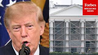 Trump describes White House exterior renovations during Columbus Day event