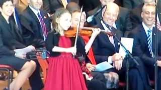 Violinist Clarissa Bevilacqua performs America the Beautiful at Rahm Emanuel&#39;s Mayoral Inauguration