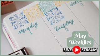 LIVE: Set up my May weeklies with me ✨