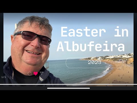 A walk through Albufeira Old Town, Portugal.          Easter 2023.