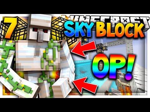 KingPenguin -  HOW TO BUILD AN ON IRON GOLEM FARM!  |  Minecraft OP SKYBLOCK #7 (SkyBlock Factions - Fatality)
