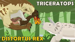 Distortus Rex vs Triceratops | Distortus Rex vs Dinosaurs Level Challenge [S1] | Dino Animation