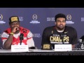 CARDALE JONES and Ezekiel Elliott talk after winning.