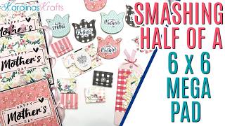 Working on Smashing a 6x6 MEGA Paper Pad using 6x6 Flower Market Paper & SPRING CRAFT FAIR IDEAS!