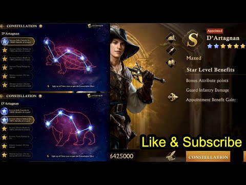 CONSTELLATION D'ARTAGNAN - UNLOCKING TWO CONSTELLATION EFFECTS : GUNS OF GLORY GAME/GAMING