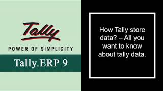How Tally store data | Tally training Chandigarh