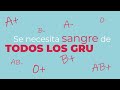 Se necesita sangre de todos los grupos