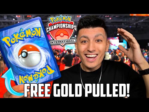 I Pulled the BEST GOLD POKÉMON CARD for FREE! (NAIC Vlog Part 2)