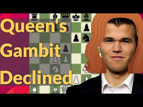 Magnus Carlsen - Queen's Gambit declined chess games (opening compilation)