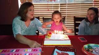 Singing HAPPY BIRTHDAY to  Olivia