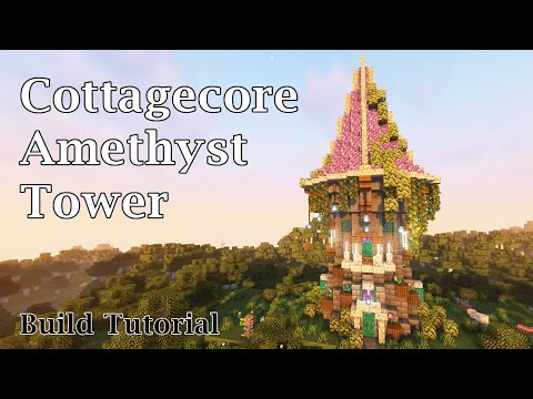 Minecraft Fantasy Amethyst Tower | Fairy / Wizard Tower Build Tutorial