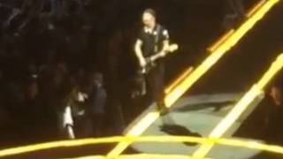 U2's The Edge falls off the stage - I&E Tour 2015 Vancouver