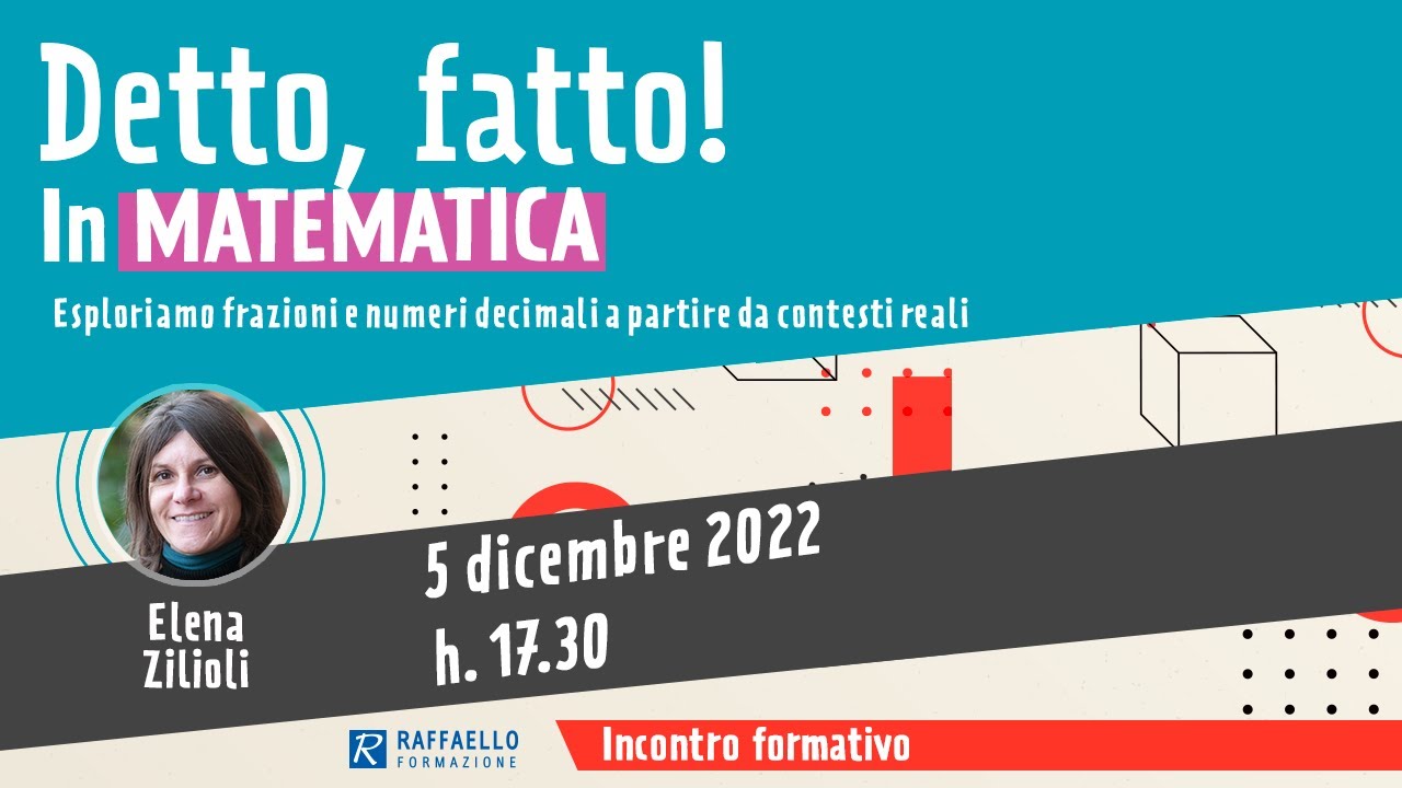 Detto, fatto! In matematica - 5 dicembre