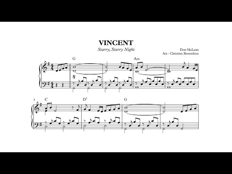 Vincent - (Starrty, Starry Night) - Piano