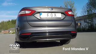 Video: FOX Edelstahl Duplex Sportauspuffanlage ab Kat. Ford Mondeo Mk5 2.0l EcoBoost