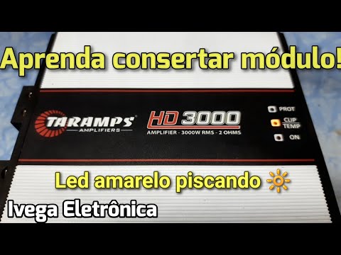 Taramps HD3000, fault analysis, entering protection mode, yellow light flashing.