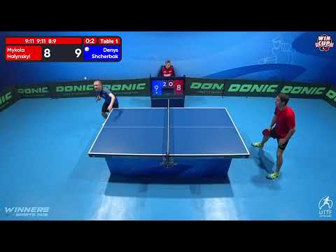 08:30 Mykola Halynskyi 0-3 Denys Shcherbak West 1 WIN CUP 11.12.2022 | TABLE TENNIS WINCUP