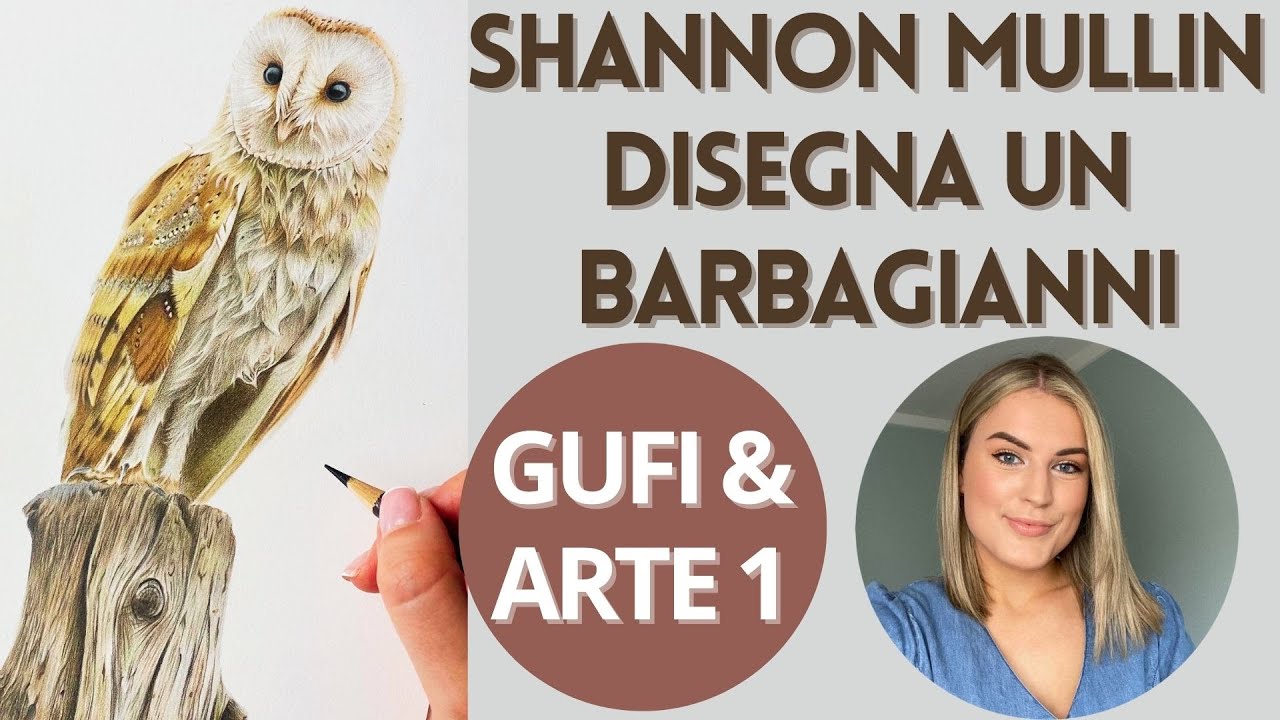 SHANNON MULLIN DISEGNA UN BARBAGIANNI (Barn Owl illustration video)  Gufi & Arte 1