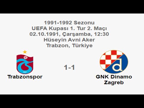 Trabzonspor 1-1 GNK Dinamo Zagreb [HD] 02.10.1991 - 1991-1992 + Post-Match Comments