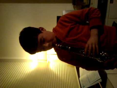 Rik speelt Ben van Michael Jackson op zijn klarinet