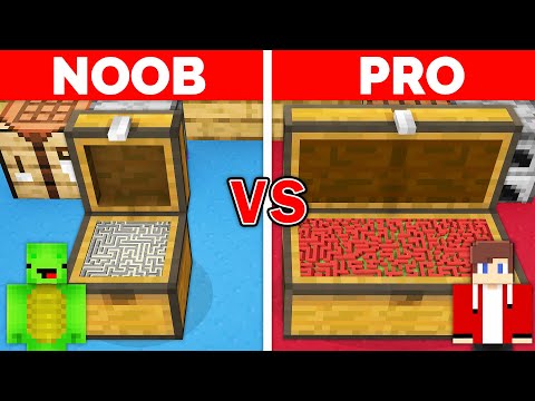 EPIC Minecraft Giant Chest Maze - NOOB vs PRO!