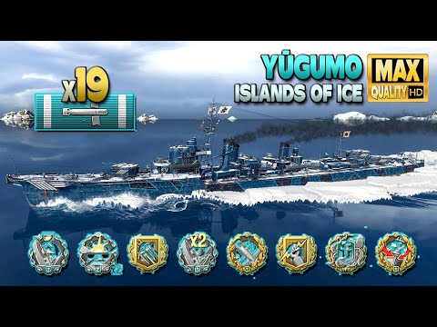 Destroyer Yūgumo: 245k on map Islands of Ice - World of Warships