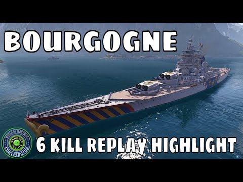 French Battleship Bourgogne World of Warships Wows Review Guide Replay
