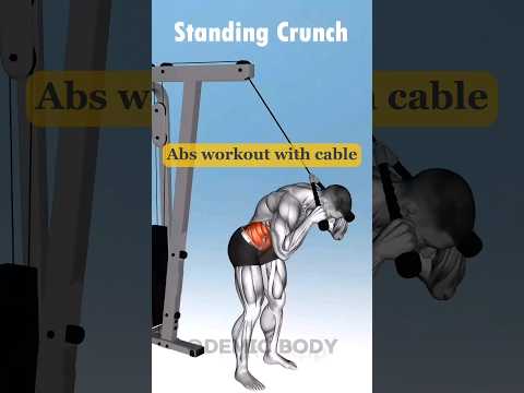Abs workout with cable 🔥 #absworkout #gym #fitnessmotivation #shortviral