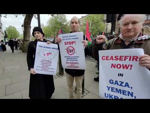 London: Gaza Protest - Ceasefire in Yemen, Ukraine & Israel! Ukraine Anti- Fascist Solidarity