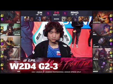 RNG vs SN - Game 3 | Week 2 Day 4 LPL Spring 2021 | Royal Never Give Up vs Suning G3