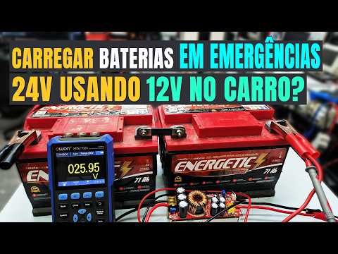 Como Carregar Baterias de 24V em 12V Usando seu Carro: Solução em Emergências