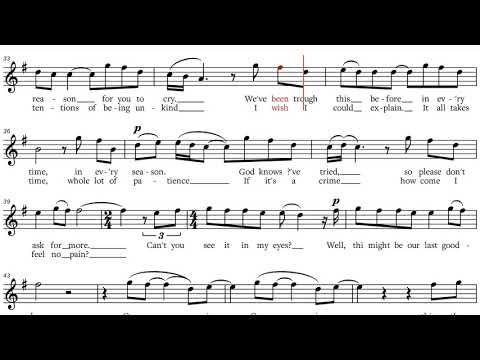 Europe - "Carrie", C-Instrument Sheet Music