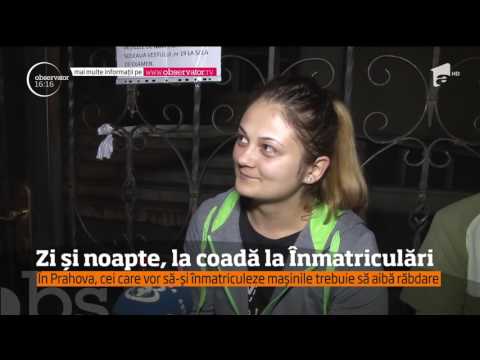 Zi și noapte, la coadă la Serviciile Permise şi Înmatriculări Auto. Drumul de la poartă la ghi