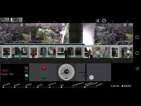 RATP , Coronaansagen : |Paris Metro Simulator Linie U14  Mp 89cc : Gare d' Saint Lazare - Olympiades