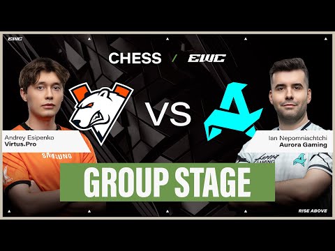 Andrey Esipenko vs Ian Nepomniachtchi | Chess at EWC 25 - Day 2 - Group Stage