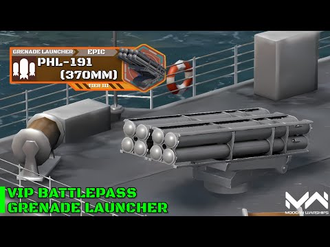 February VIP Battlepass Grenade Launcher! PHL-191 (370mm) Review | Modern Warships Alpha Test