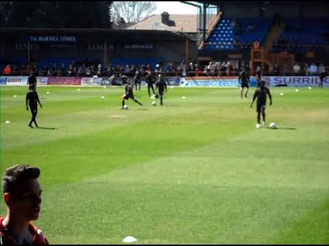Barnet Fc Underhill last game players warm up !!