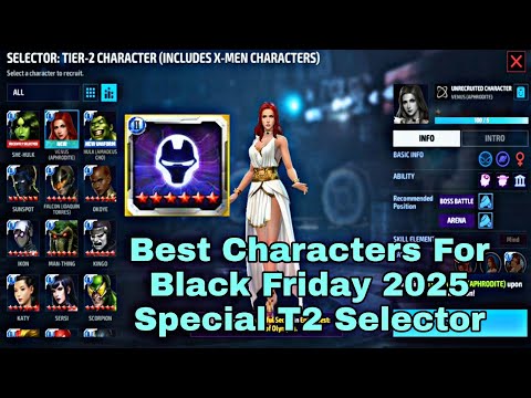 Best Characters For Black Friday 2025 Special T2 Selector - Marvel Future Fight