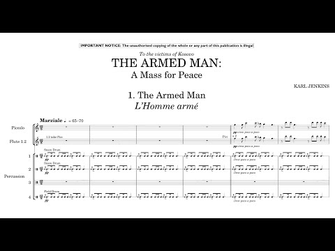 [Full Score] Karl Jenkins - The Armed Man: A Mass for Peace (1999) for soloist, chorus and orchestra