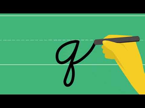 How to write a cursive letter "q” in lowercase