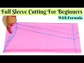 Full Sleeve Cutting For Beginners Important Tips With Formula Stitch By Stitch