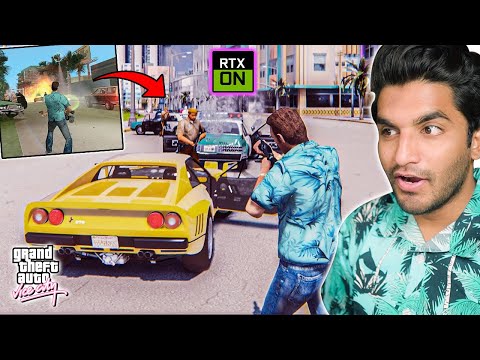 Playing GTA Vice City With RTX ON Ultra Graphics !!