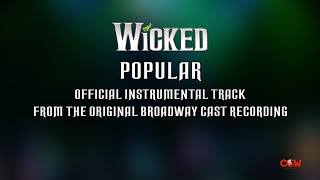 Popular Karaoke On Screen Lyrics WICKED Original Broadway Cast Recording Instrumental Track Movie