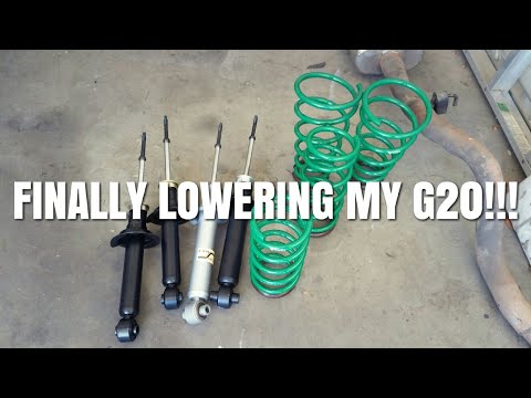 Installing New KYB Shocks & Tein S Tech Lowering Springs On My Infiniti G20 ! : 1999-2002