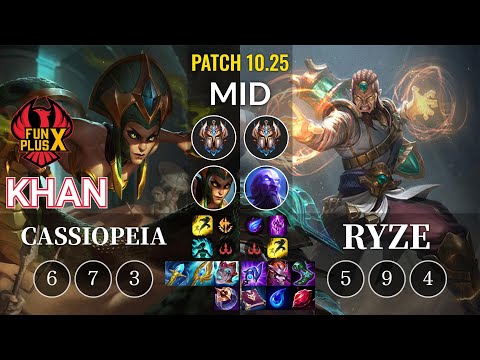 FPX Khan Cassiopeia vs Ryze Mid - KR Patch 10.25